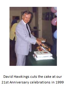 Founder chairman, David Hawkings, at our 21st Anniversary Celebration
